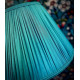 Teal Blue Gathered Fabric Lampshade