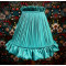 Teal Blue Ruffled Fabric Lampshade