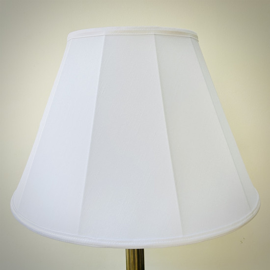 White Fabric Tapered Empire Lampshade