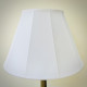White Fabric Tapered Empire Lampshade