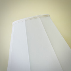 White Fabric Tapered Empire Lampshade White Fabric Tapered Empire Lampshade