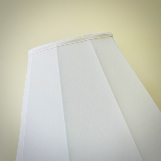 White Fabric Tapered Empire Lampshade
