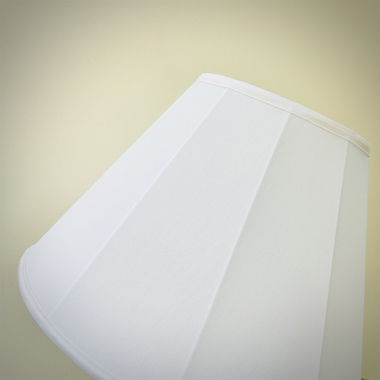 White Fabric Tapered Empire Lampshade
