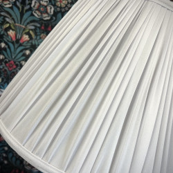 White Gathered Fabric Lampshade White Gathered Fabric Lampshade