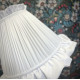 White Ruffled Fabric Lampshade