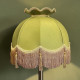 Olive Green and Gold Crown Dome Fabric Lampshade