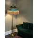 Dark Green and Gold Victorian Fabric Lampshades
