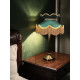 Dark Green and Gold Victorian Fabric Lampshades