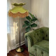 Olive Green and Gold Victorian Fabric Lampshades