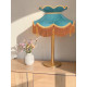 Teal and Gold Victorian Fabric Lampshades