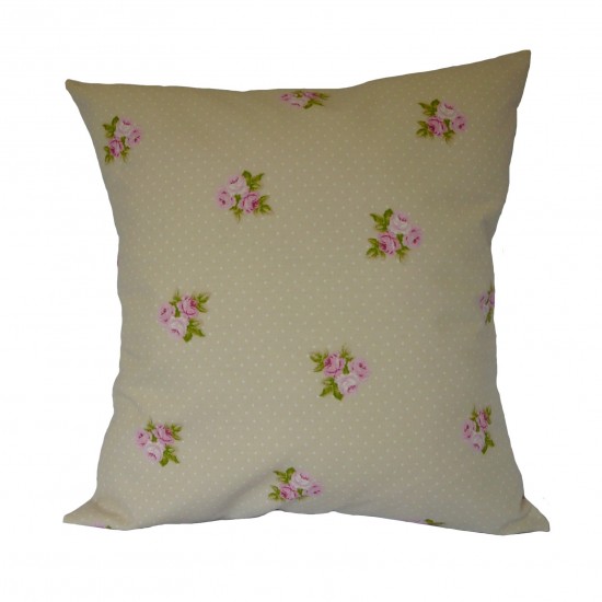 Beige Bouquet Floral Fabric Cushion Covers
