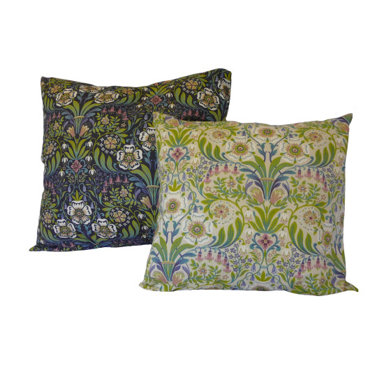 William Morris Blue and Natural Fabric Cushion Covers
