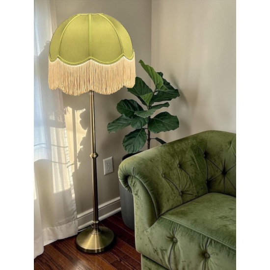 Olive Green Dome Fabric Lampshades