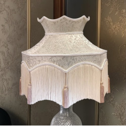 Cora Dove Coffee Dorchester Downton Abbey Crown Fabric Lampshade