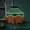 Holly Green Dorchester Downton Abbey Crown Fabric Lampshade