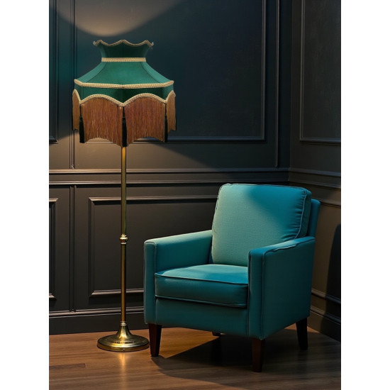 Holly Green Dorchester Downton Abbey Crown Fabric Lampshade