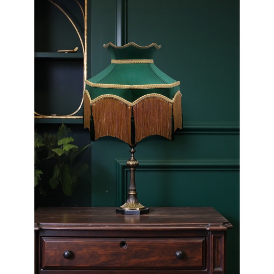 Holly Green Dorchester Downton Abbey Crown Fabric Lampshade