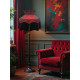 Paisley Jacquard Red Burgundy Dorchester Black Downton Abbey Crown Lampshade