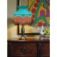 Teal Blue Dorchester Downton Abbey Crown Fabric Lampshade
