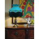 Teal Blue and Black Dorchester Downton Abbey Crown Fabric Lampshade Teal Blue and Black Dorchester Downton Abbey Crown Fabric Lampshade