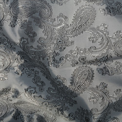 Paisley Jacquard Grey Swatch Paisley Jacquard Grey Swatch