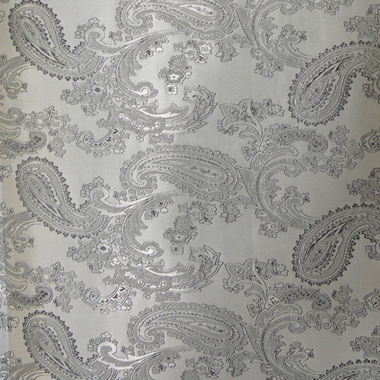 Paisley Jacquard Grey Fabric