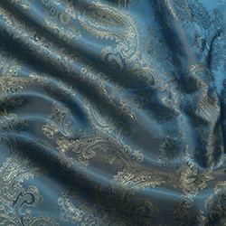 Paisley Jacquard Aqua Blue Swatch Paisley Jacquard Aqua Blue Swatch