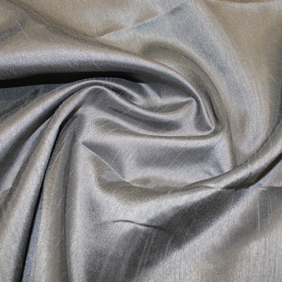 Pewter Grey Dupion Swatch Pewter Grey Dupion Swatch