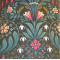 Black William Morris Style Fabric