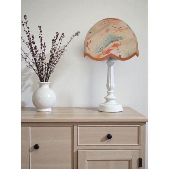 Beige Flamingo Dome Modern Fabric Lampshades