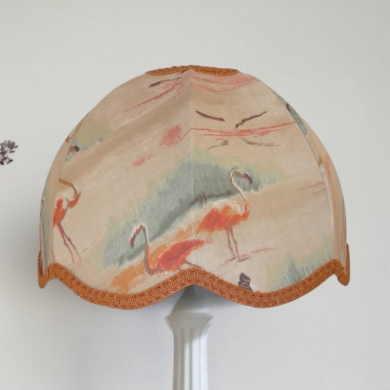 Beige Flamingo Dome Modern Fabric Lampshades