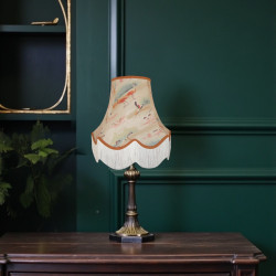 Beige Flamingo Fabric Scalloped Lampshades