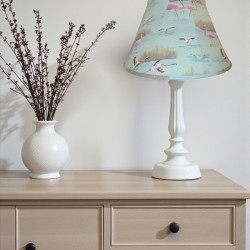 Blue Flamingo Fabric Tapered Empire Lampshade