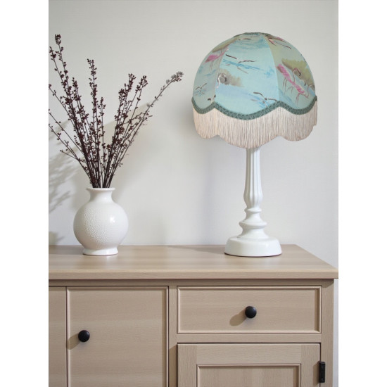 Blue Flamingo Dome Fabric Lampshades