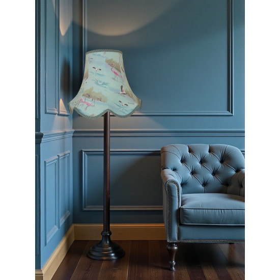 Blue Flamingo Modern Fabric Scalloped Lampshades