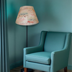Beige Flamingo Fabric Tapered Empire Lampshade
