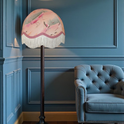 Pink Flamingo Dome Fabric Lampshades