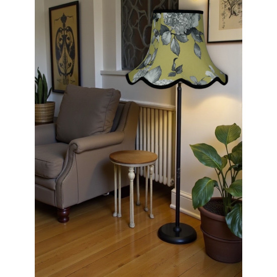 Green Hydrangea Floral Modern Fabric Lampshades