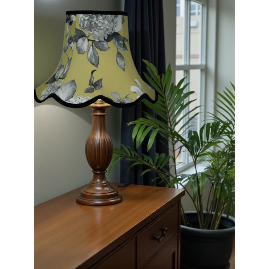 Green Hydrangea Floral Modern Fabric Lampshades