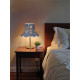China Blue Hydrangea Floral Modern Fabric Scalloped Lampshades