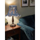 China Blue Hydrangea Floral Modern Fabric Scalloped Lampshades