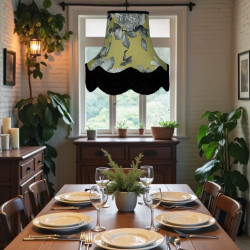 Green Hydrangea Floral Fabric Lampshades
