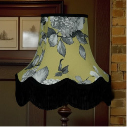 Green Hydrangea Floral Fabric Lampshades