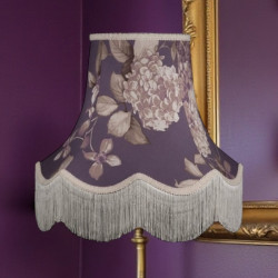 Purple Heather Floral Hydrangea Fabric Lampshades