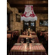 Rosewood Red Hydrangea Fabric Lampshades