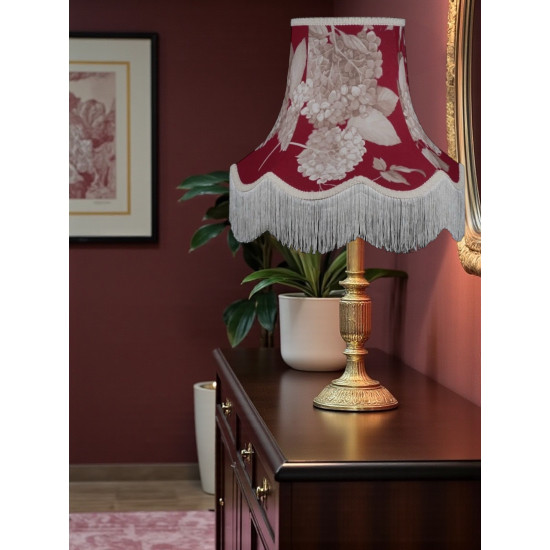 Rosewood Red Hydrangea Fabric Lampshades