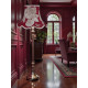 Rosewood Red Hydrangea Floral Modern Fabric Lampshades