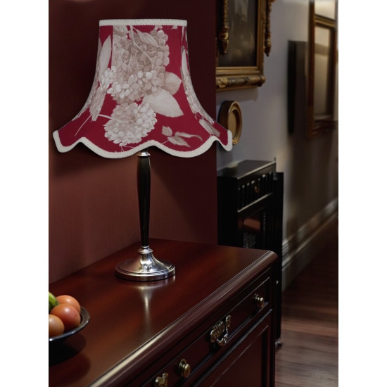 Rosewood Red Hydrangea Floral Modern Fabric Lampshades
