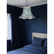 Blue Floral Modern Fabric Scalloped Lampshades