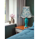 Blue Floral Modern Fabric Scalloped Lampshades